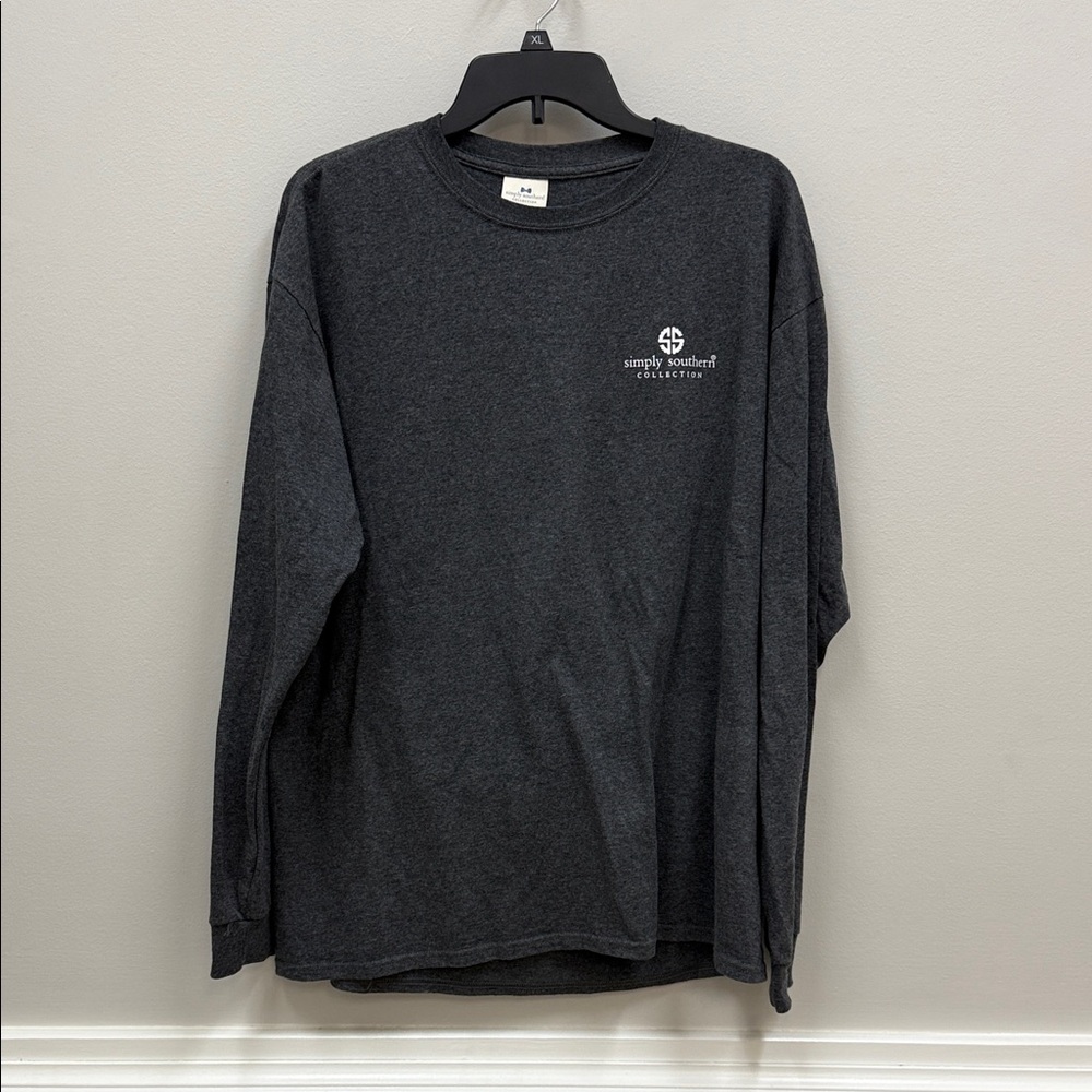Simply Southern Men's Charcoal Long Sleeve Tee North Carolina Sz Large! - Picture 2 of 5